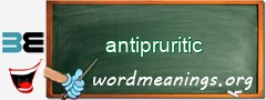 WordMeaning blackboard for antipruritic